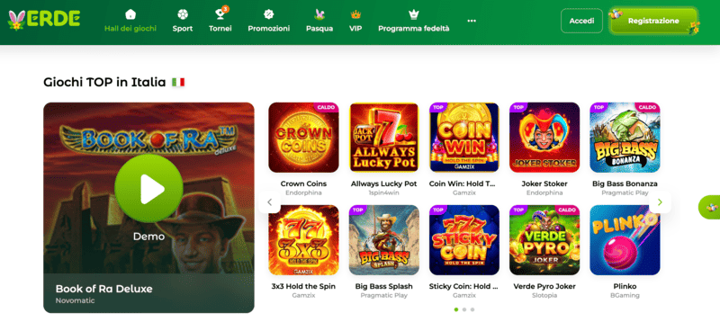 Verde Casino è il casinò più garantito